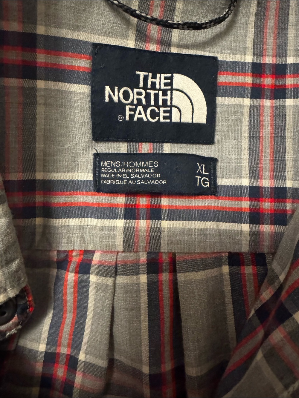 The North Face Plaid Short Sleeve Button Up Shirt XL 100% Cotton Outdoor Hiking - Picture 4 of 12